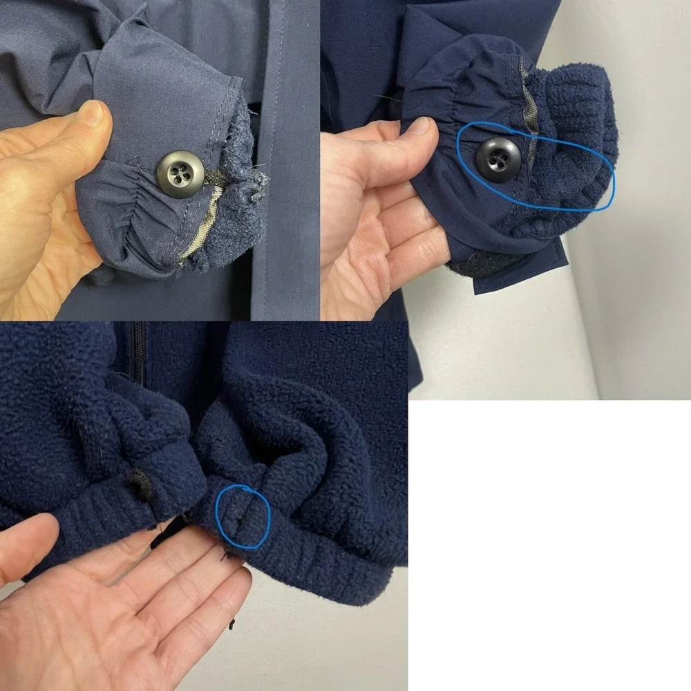 Propper L Made in‎ USA Navy Blue Gore-Tex Hooded Tactical Jacket Removable Liner